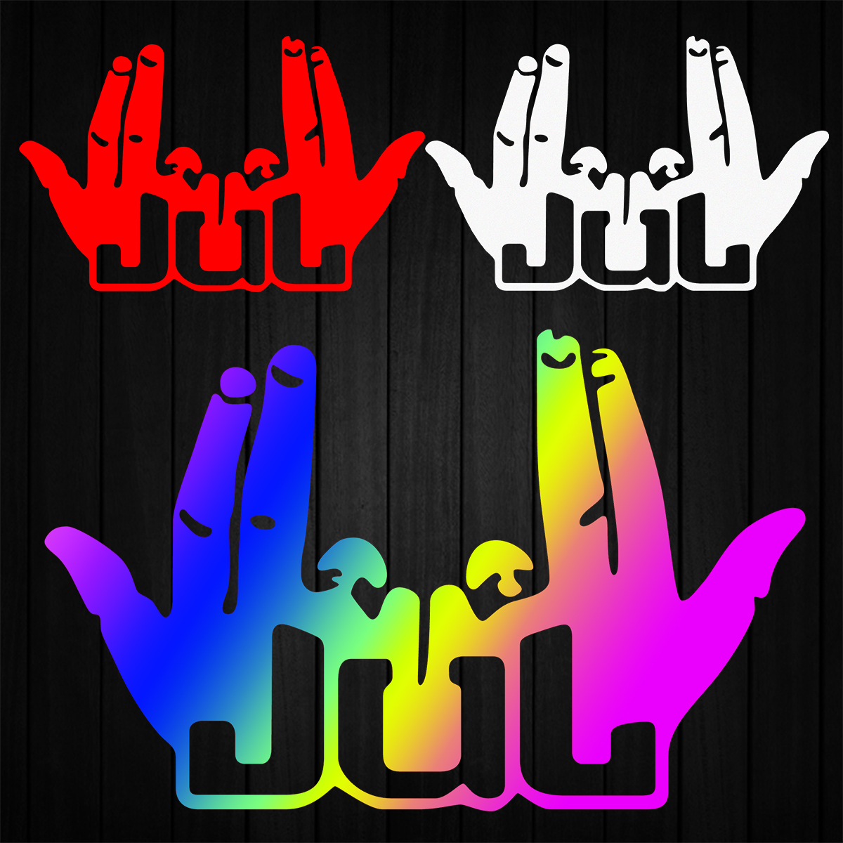 Новая забавная виниловая наклейка для мотоцикла JUL Finger, мотоциклетный шлем, топливный бак, передний обтекатель, аксессуары для скутера, декоративные наклейки