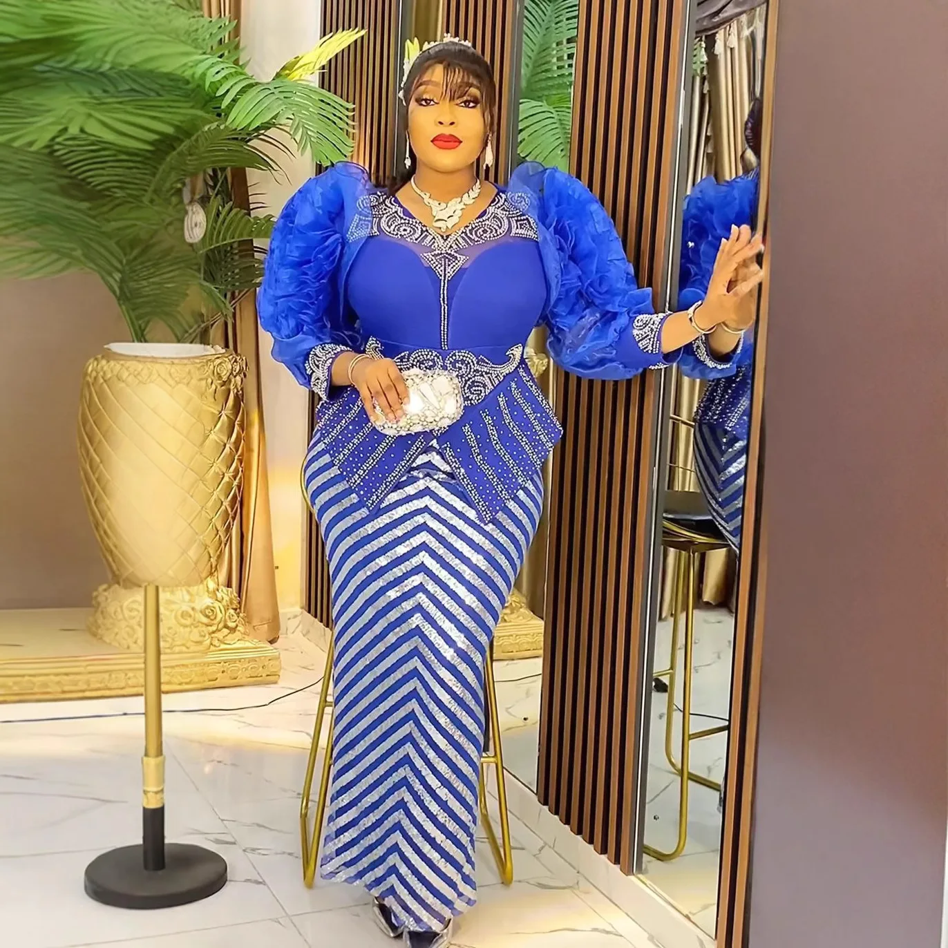 Lantejoulas plus size vestidos de festa africanos para mulheres moda dashiki ancara vestido de noite de casamento elegante natal muçulmano maxi vestido