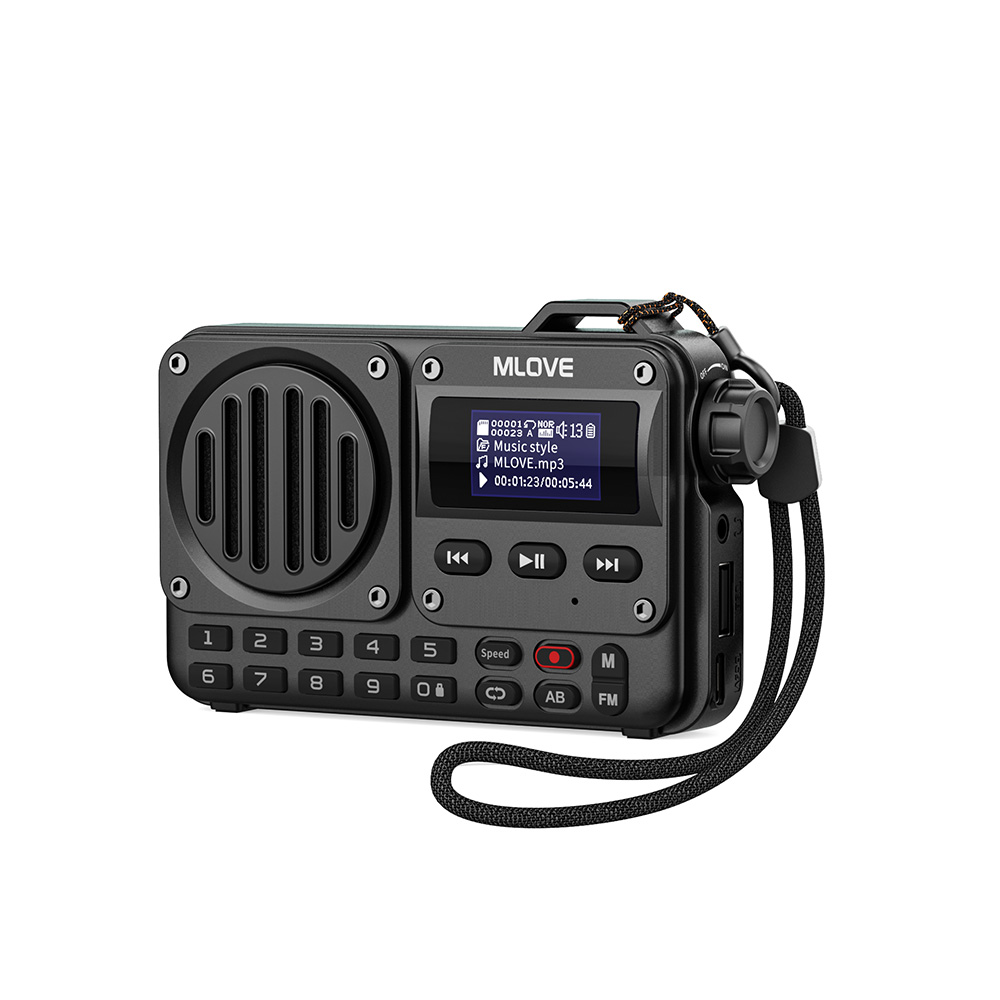 MLOVE – haut-parleur Bluetooth BV800 Super Portable, avec Radio FM, écran LCD, antenne, entrée AUX, disque USB, carte TF, lecteur MP3