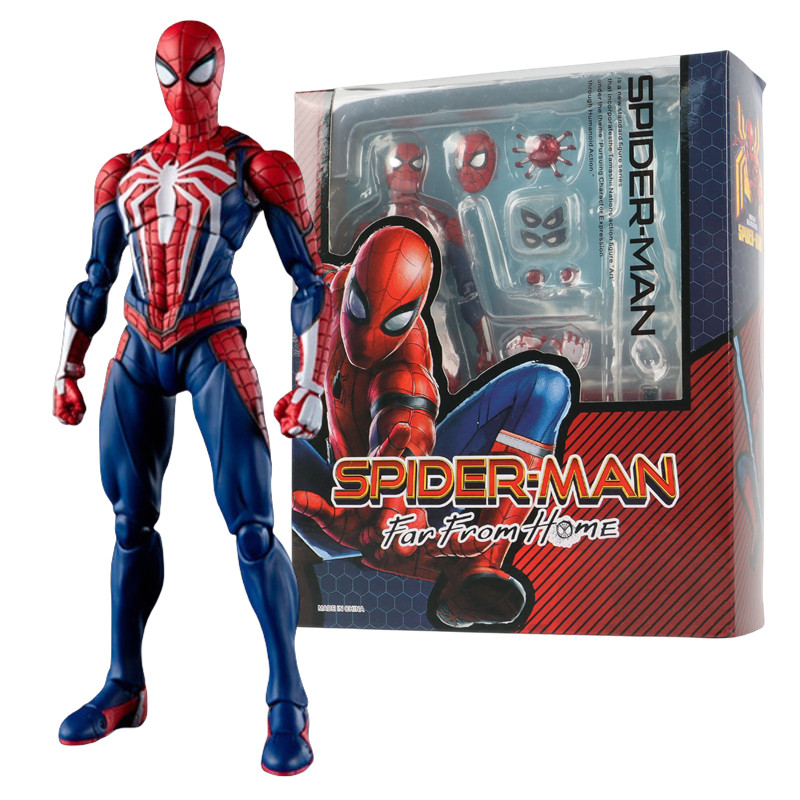Figura de Spiderman PS4, vengadores, figuras de acción de Spider Man, traje mejorado, edición de juego PS4, muñeca, juguetes calientes para regalo de niños