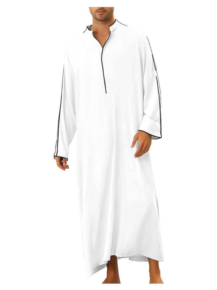 Ropa islámica para hombres, Túnica islámica de Jubba Thobe Abaya, caftán musulmán, Pakistán, Arabia Saudita, Djellaba Eid, vestido de moda