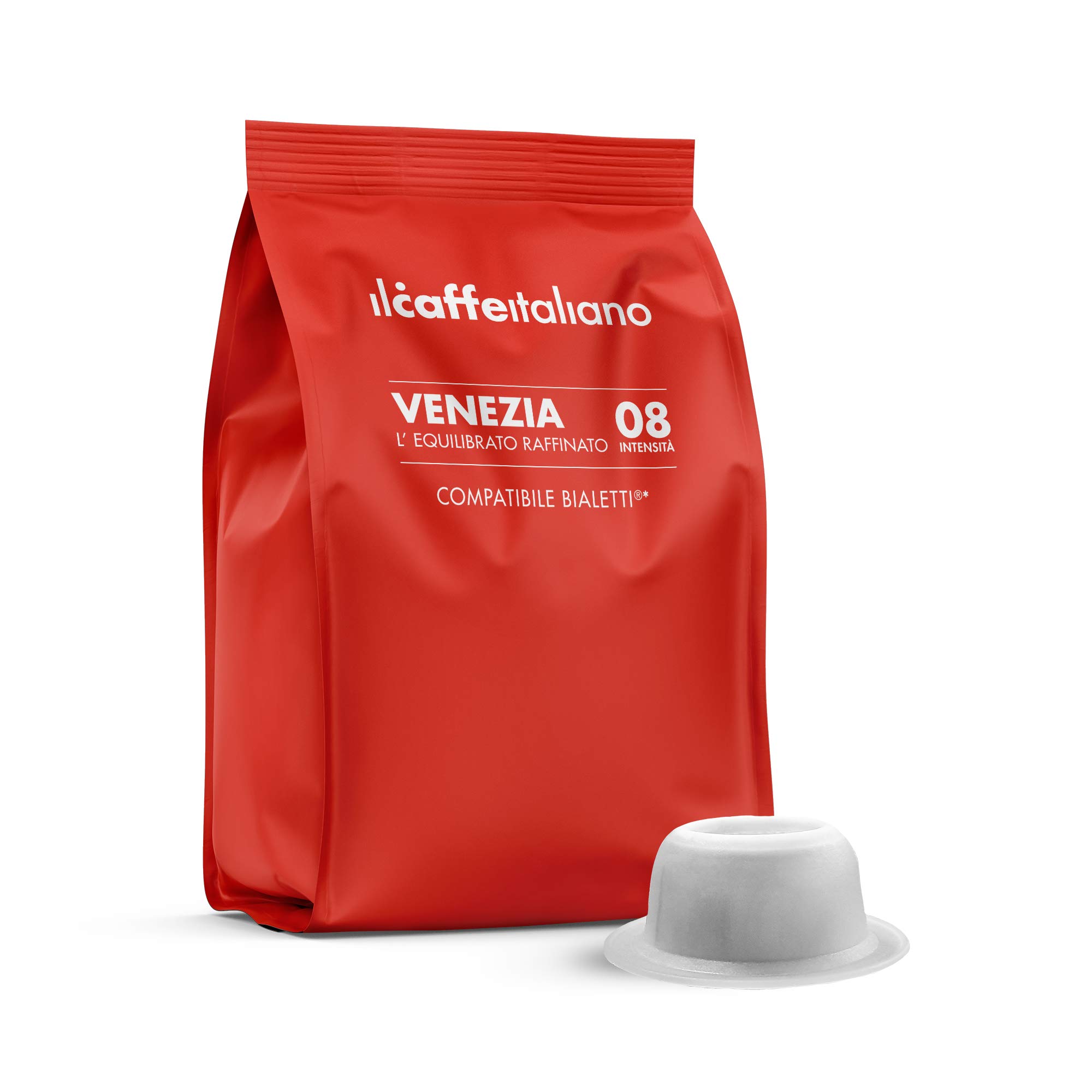 100 Capsules Caffè Venezia - Intensité 8 - Café Italien - Capsules Compatibles Bialetti ®