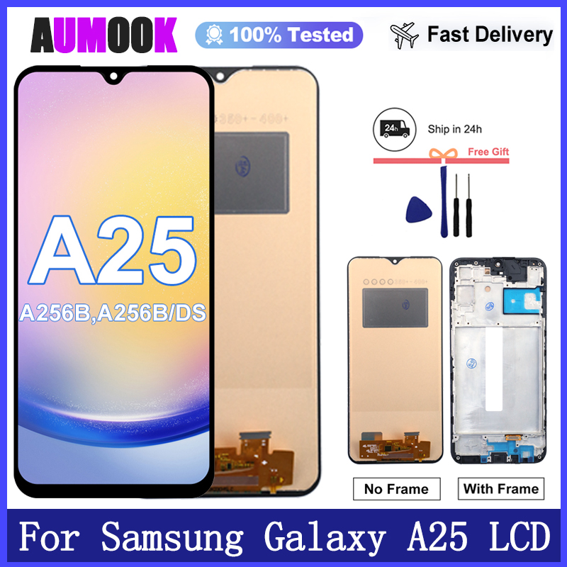 Neues AMOLED-Display für Samsung Galaxy A25 5G LCD-Display Touchscreen-Digitizer für Samsung A256E A256B A256U Display-Ersatz