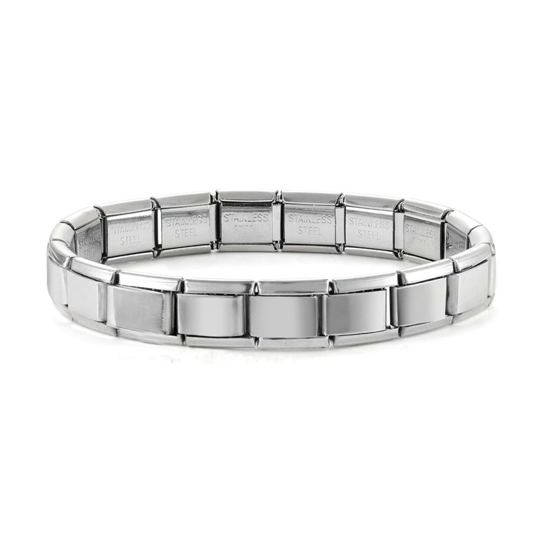Pulsera de eslabones italianos de acero inoxidable para mujer, brazalete de 9mm de ancho, joyería de boda para niñas, regalos, venta al por mayor, nueva moda