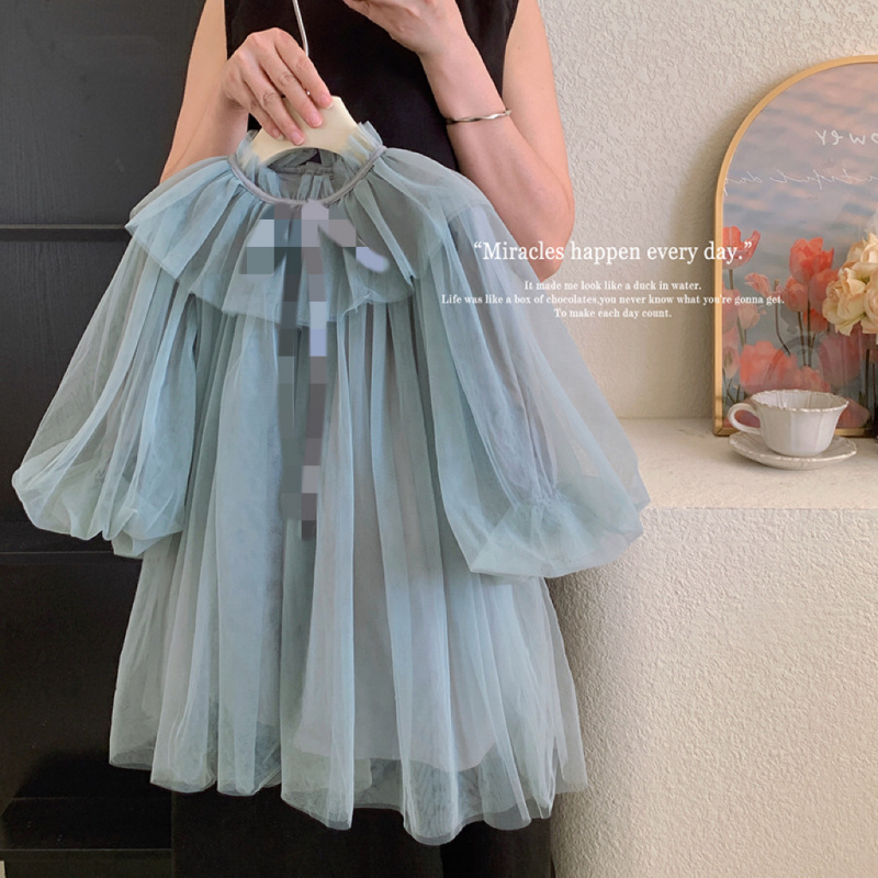 Girls' Spring and Autumn New Western Style Super Fairy Little Girl Mori Style Princess Dress
