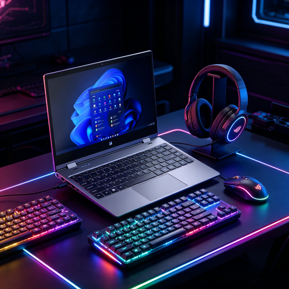Portátil Convertible 2 en 1 YOGA Mini de 14 Pulgadas, Procesador Intel N95, 12 GB de RAM + 1 TB SSD, Pantalla Táctil Completa de 2.5K, 360 °   Flip, 6000mAh Lon