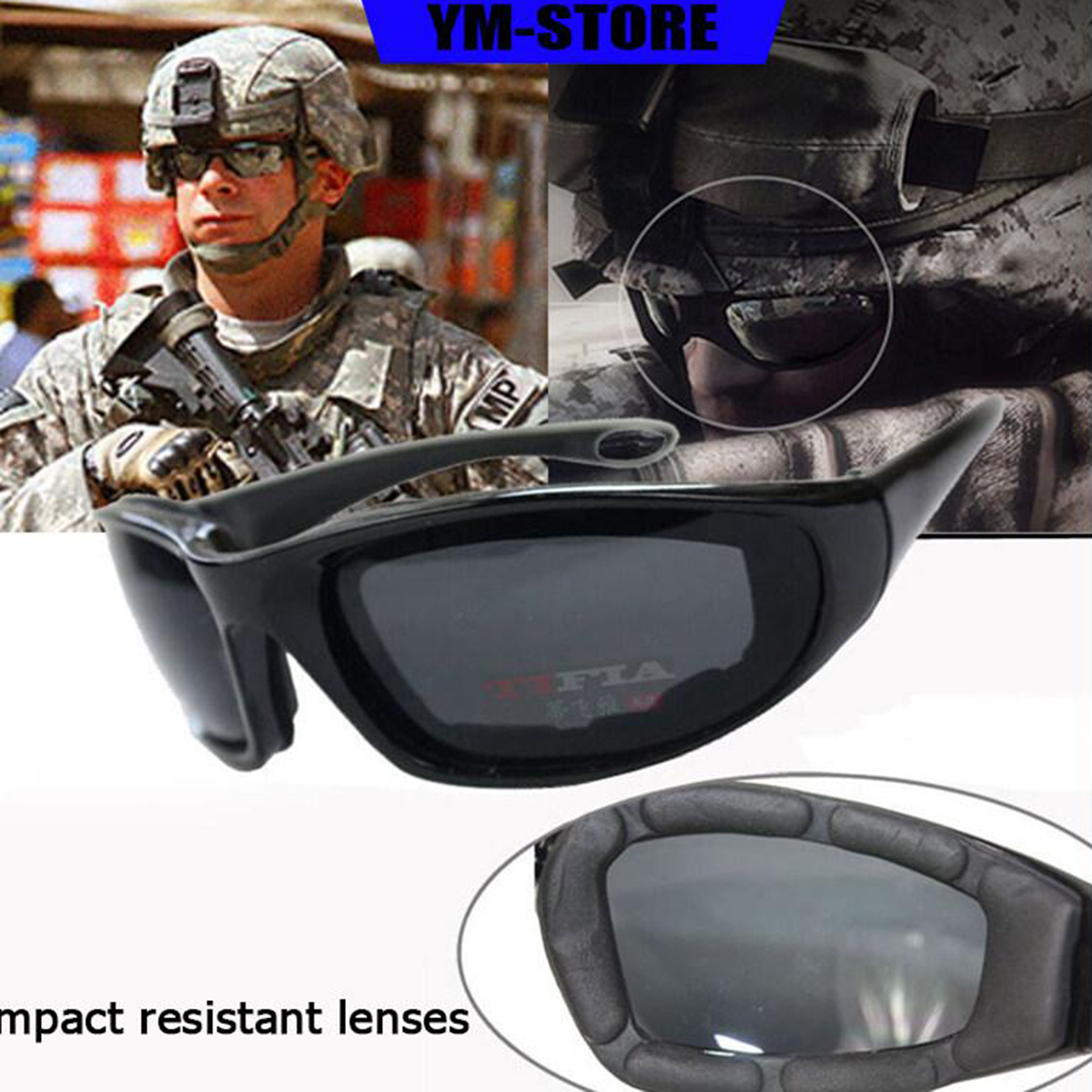 Gafas de moda CS protección contra impactos parabrisas táctico ciclismo deportes gafas tácticas para mujer