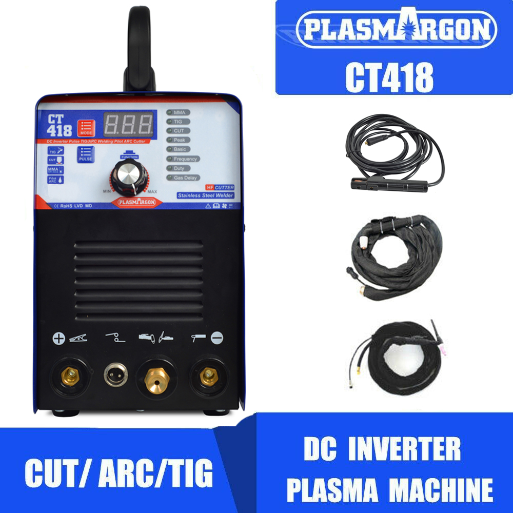 Plasma Cutter Tig Schweißer CT418 Halbautomatische Schweißen Maschine Inverter 3 in 1 ARC 180A Argon Elektrische Schweißer Ausrüstung