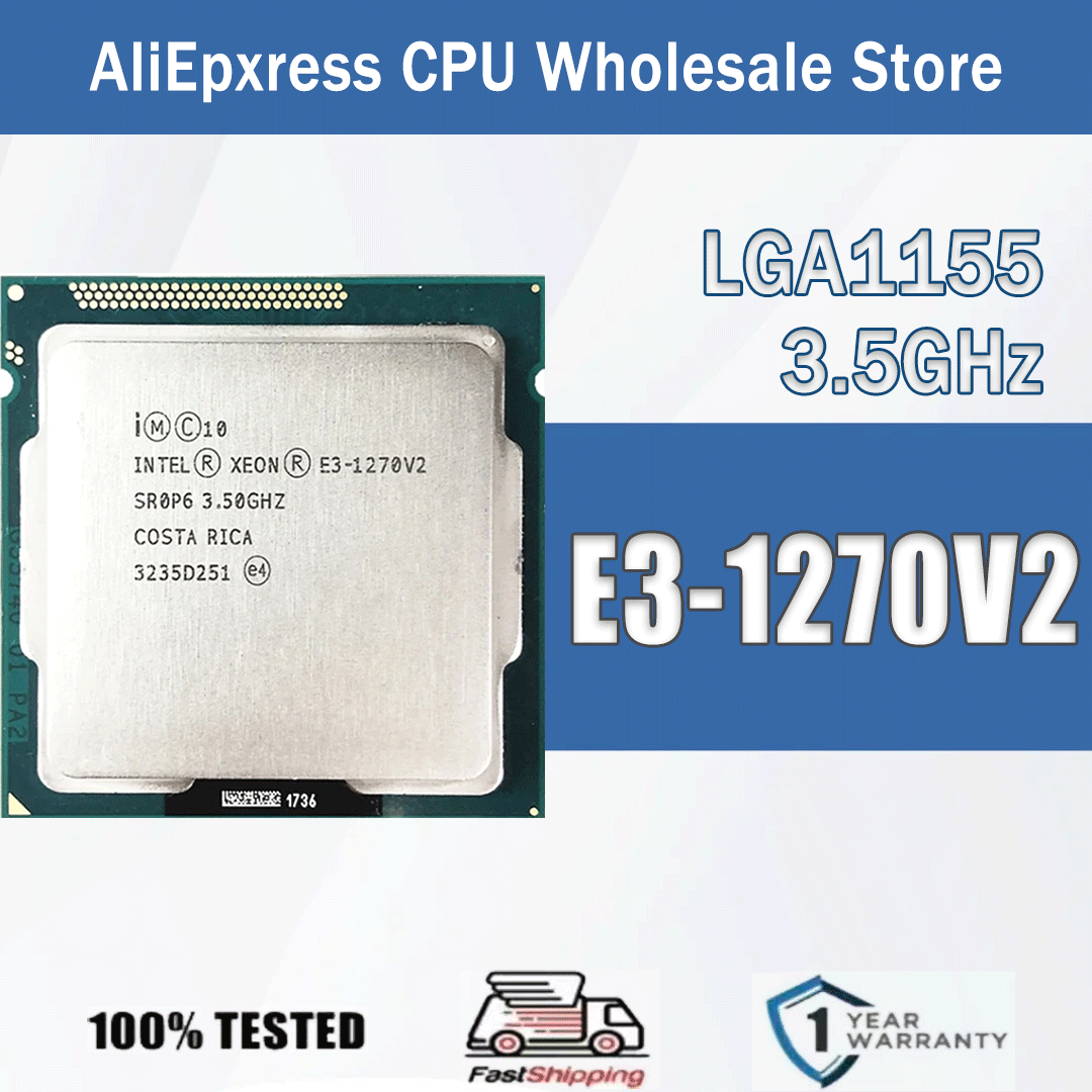 Intel Xeon E3-1270V2 3,5 GHz Quad-Core 69 W E3 1270 V2 Processore CPU per computer Server E3 1270V2 Pacchetto LGA 1155 SR0P6