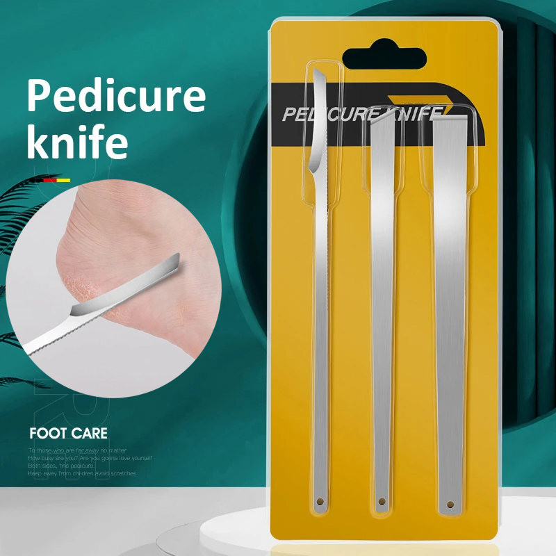 3 ชิ้น/เซ็ต Pedicure ชุดมีด Professional คุด Toenail Foot Care เครื่องมือสแตนเลสสตีลเล็บ Nippers Clipper Remover Kit
