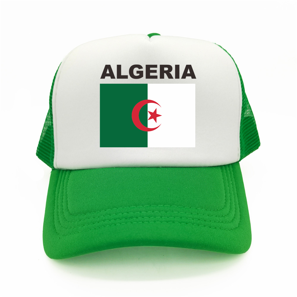 Casquette de camionneur en maille unisexe, chapeau de baseball Cool Algérie, casquettes en filet