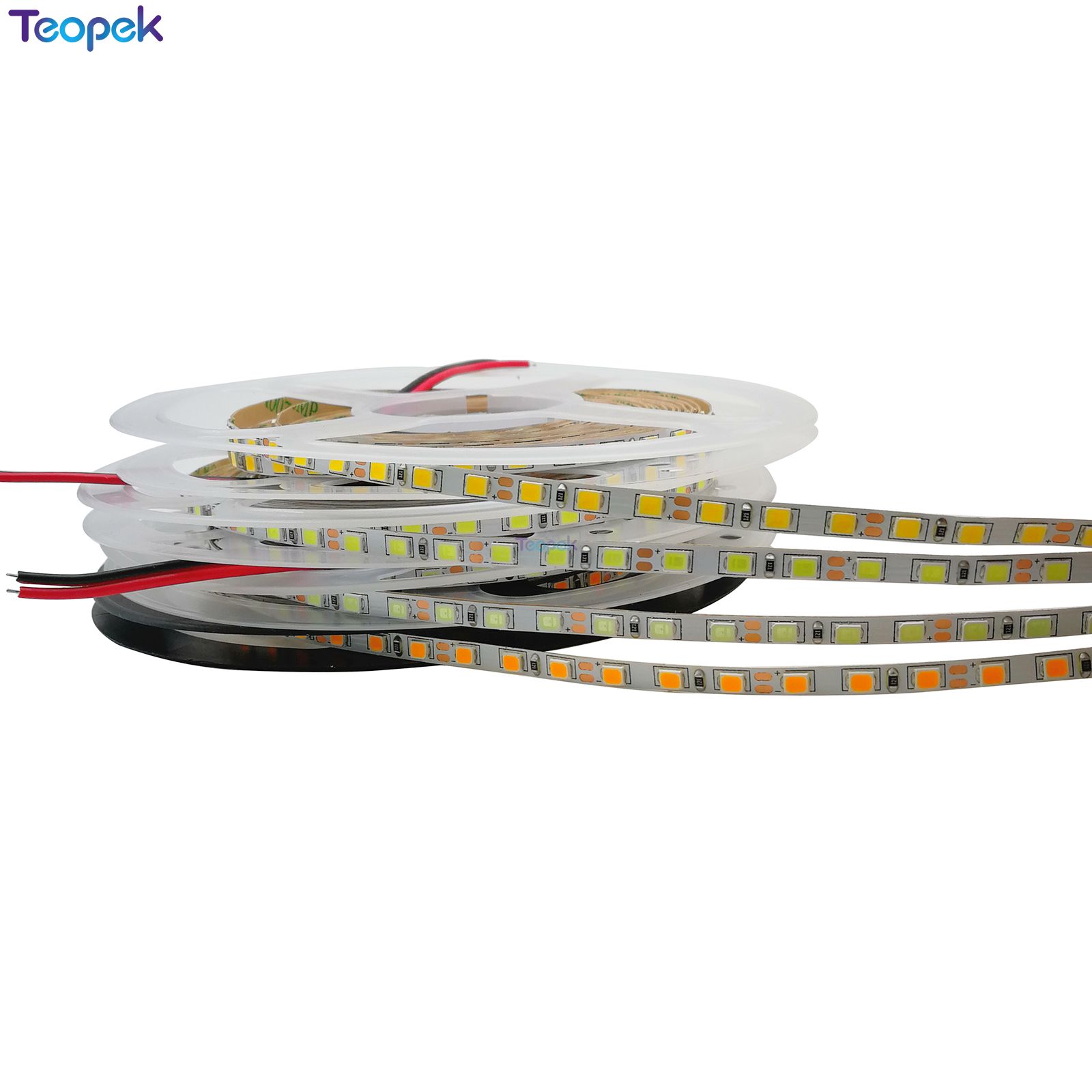 4Mm Lebar Sempit 2835 Strip LED 120led/M 5M Strip Fleksibel Cahaya Putih, Putih Hangat, Biru, Hijau, Merah Strip Non-tahan Air DC12V