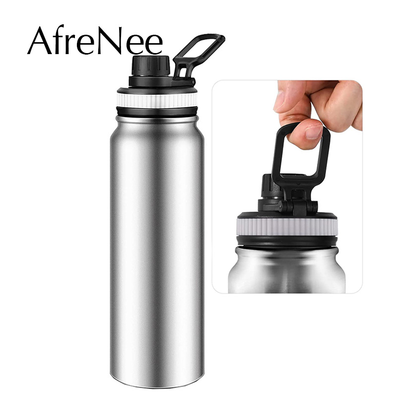 Thermosflasche aus Edelstahl 304, tragbar, doppelwandig, Reisebecher, Isolierflasche, isolierte Becher-Wasserflasche, 600/800/1000 ml