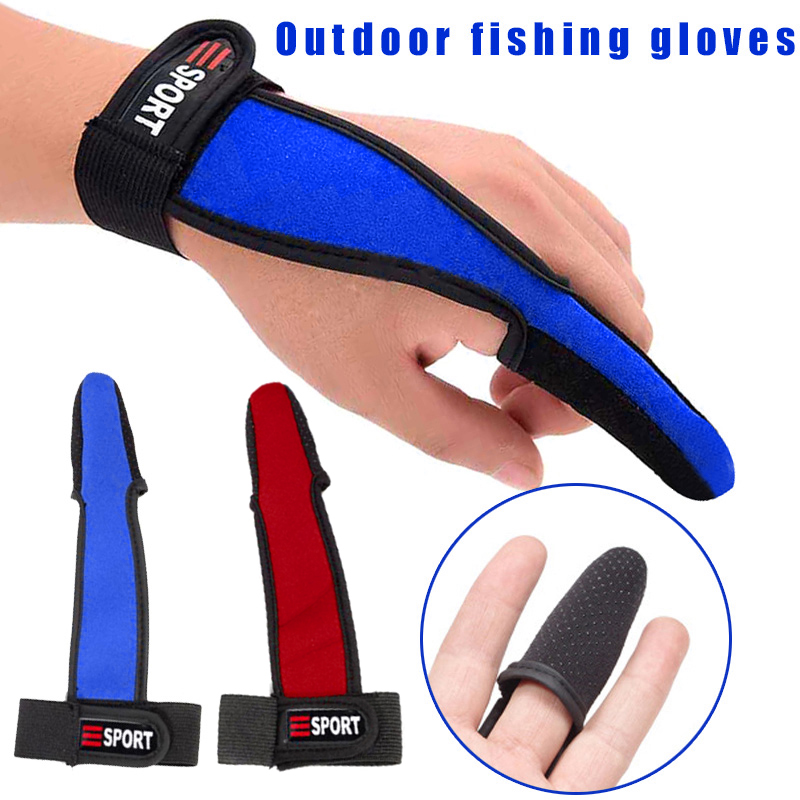 Sarung tangan pelindung jari tunggal untuk memancing ujung jari telanjang nelayan Surfcasting sarung tangan antiselip alat memancing laut