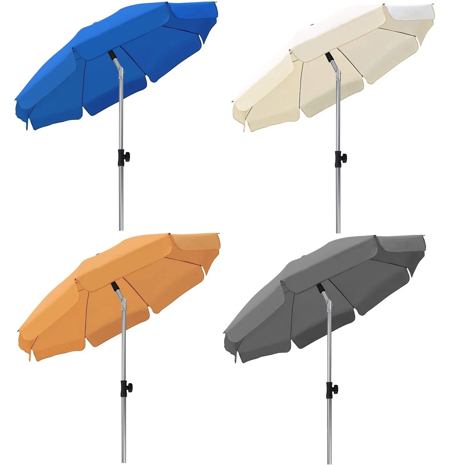 Parasol 200 Cm okrągłe parasole, przegubowa ochrona UV UPF 50 +, Parasol ogrodowy przeciwdeszczowa, Parasol tarasowy 160 g/m² Parasol plażowy