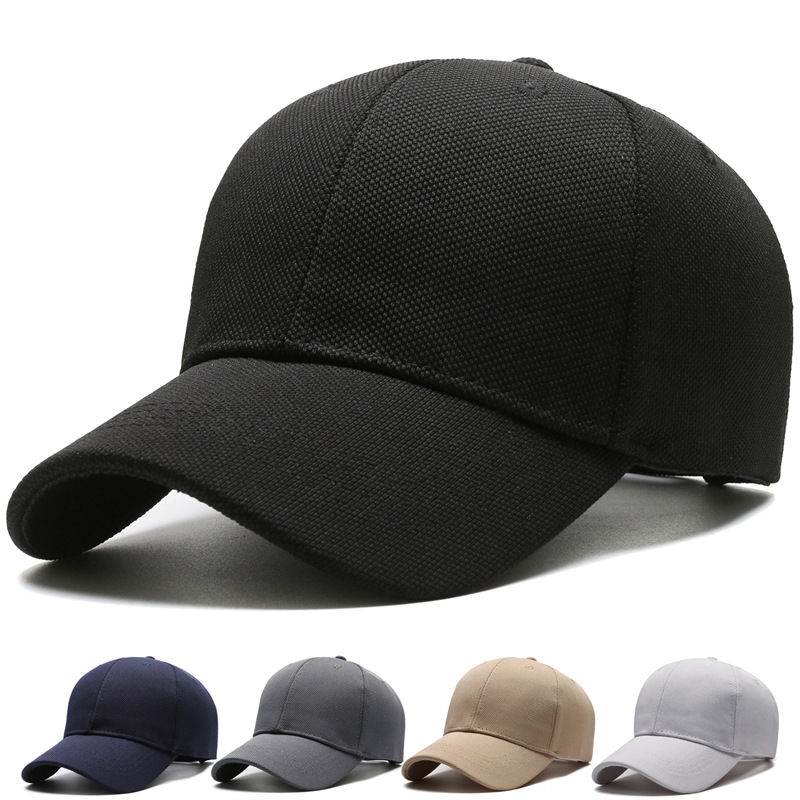 Placa de luz de tela de piña, sombrero Simple, gorra de béisbol informal para hombre, gorra con visera de moda, gorra minimalista para mujer, circunferencia de cabeza grande