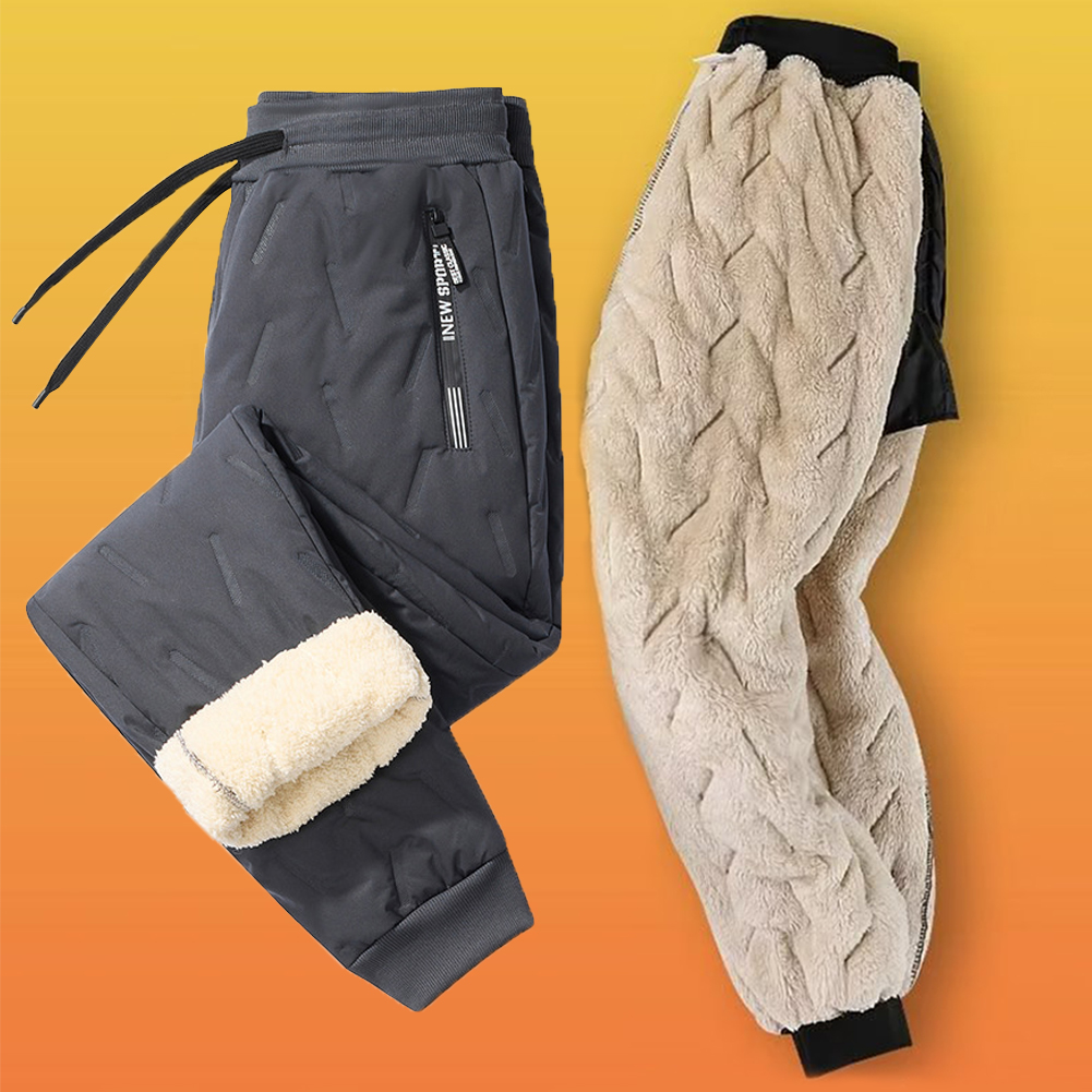 Männer Winter wind dichte warmhaltende Hose wasserdichte Winter warme Fleece hose Berber Fleece Baumwolle gepolsterte lose Hose