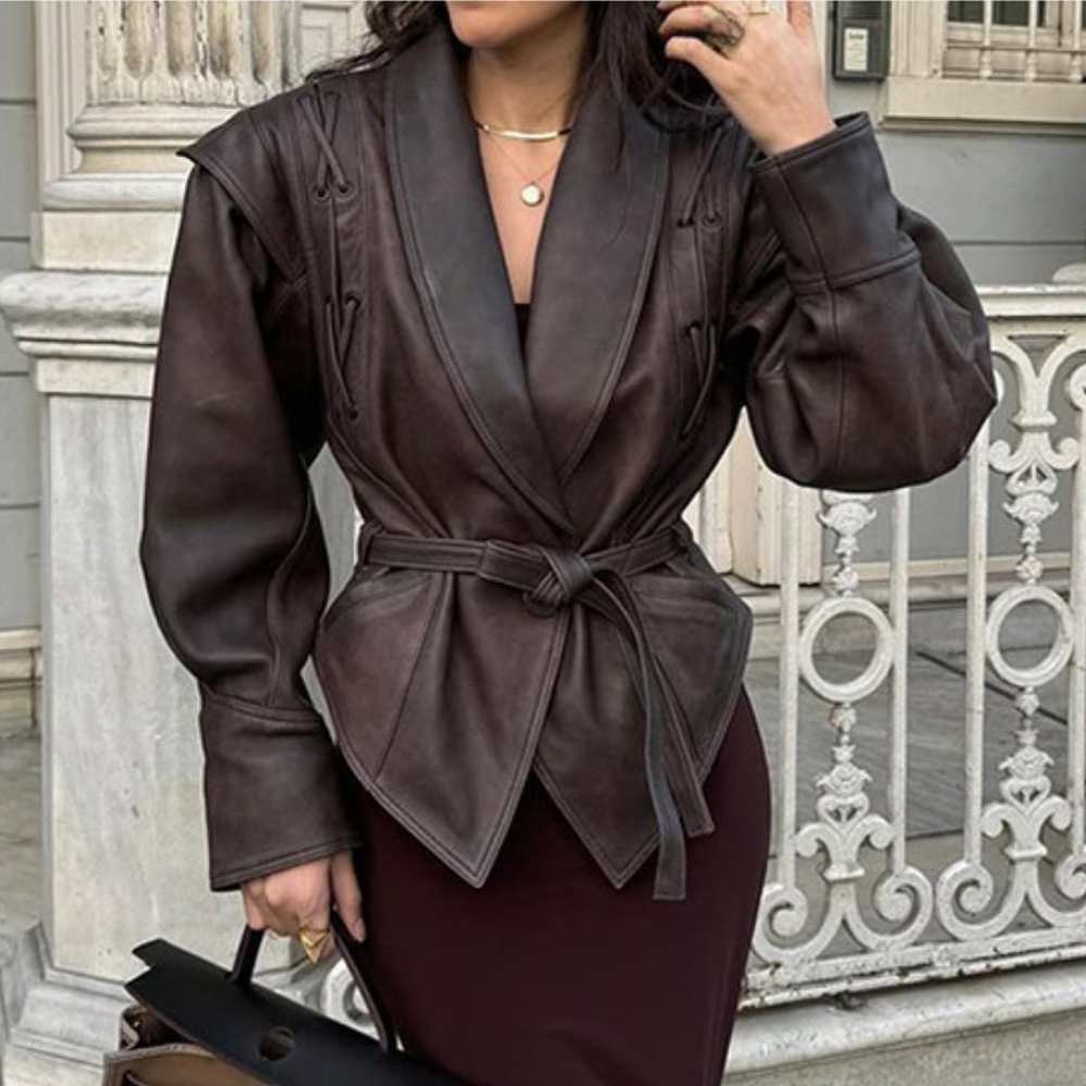 Suninheart-Blouson en similicuir PU femme, décontracté, chic, automne hiver 2024