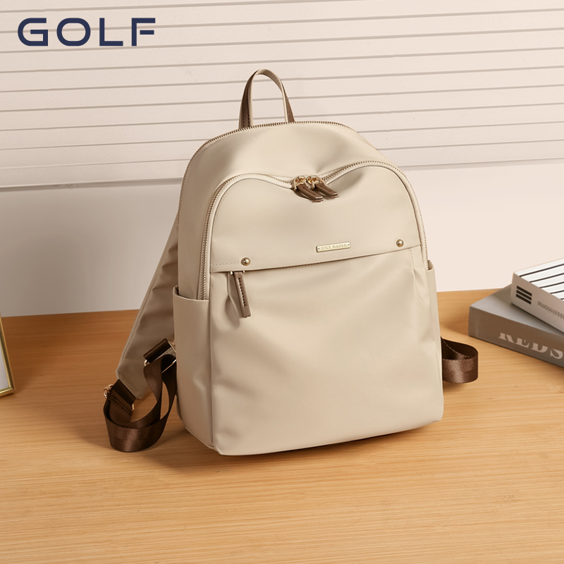 Tas ransel Golf untuk wanita, tas sekolah santai sederhana dan modis untuk mahasiswa wanita