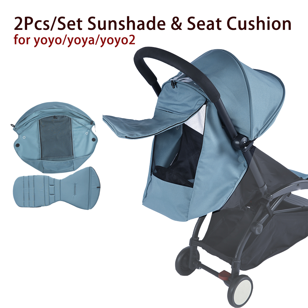 Acessórios para carrinho de bebê 175 °   2 Pçs/set Capuz & Colchão Para YOYO2 Guarda-sol e Almofada de Assento Yoyo YOYA Acessórios 1:1 Qualidade de Material