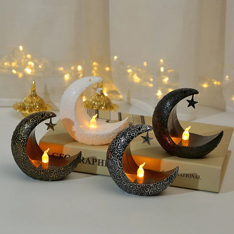 Portavelas estilo Oriente Medio, candelabro estilo estrella y Luna, suministros de decoración para fiesta de boda, hogar, Navidad, romántico moderno