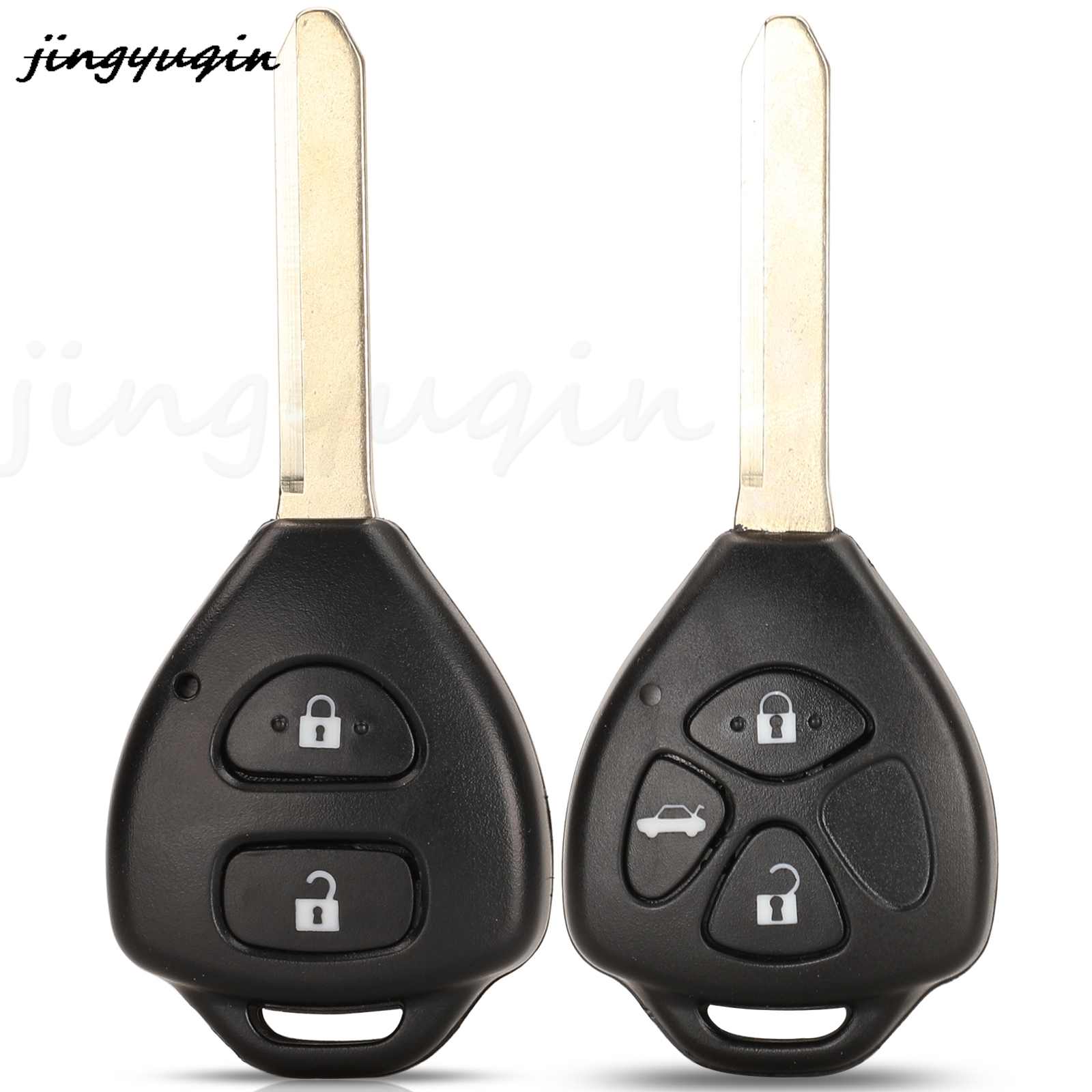 jingyuqin 2/3 przyciski zdalnego kluczyka samochodowego do Toyoty Crown Camry Corolla Reiz RAV4 Avalon Venza Matrix Auto Fob Toy47 Blade