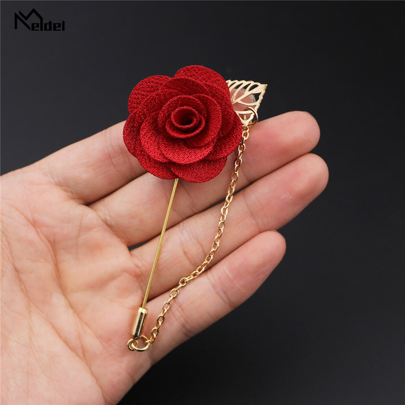 웨딩 Boutonniere 신랑 브로치 핀 단추 구멍 신랑 들러리 코사지 인공 장미 동백 꽃 핀 파티 파티 액세서리