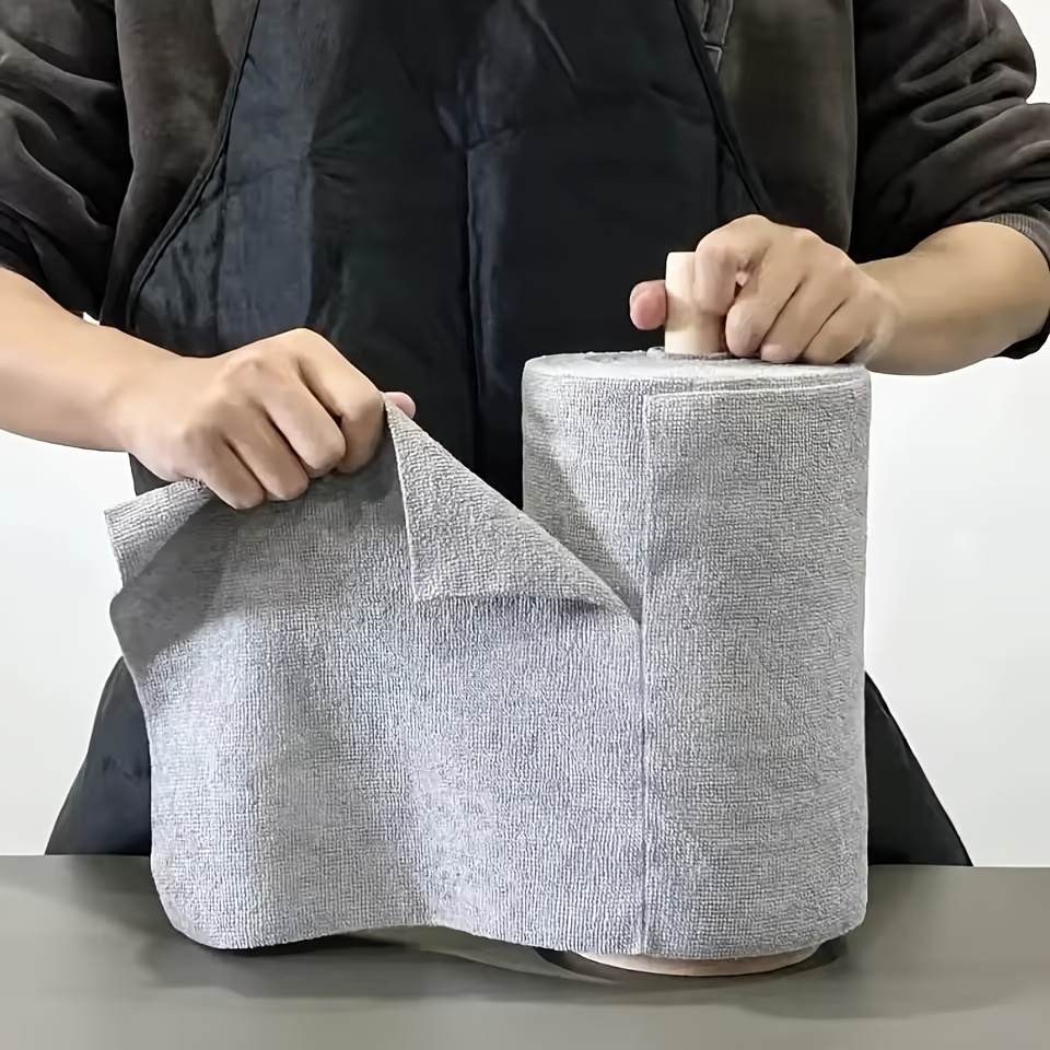 20 hojas/rollo de paños de microfibra: paño de cocina multifuncional de doble cara, ideal para limpieza de utensilios, accesorios de cocina
