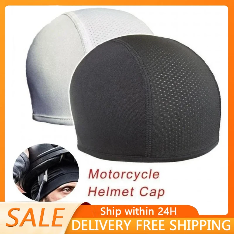 1pc Laufsport Beanie Radfahren Caps Schädel Kappe Feuchtigkeit Wicking Kühlung Helm Innen Liner Beanie Dome Kappe