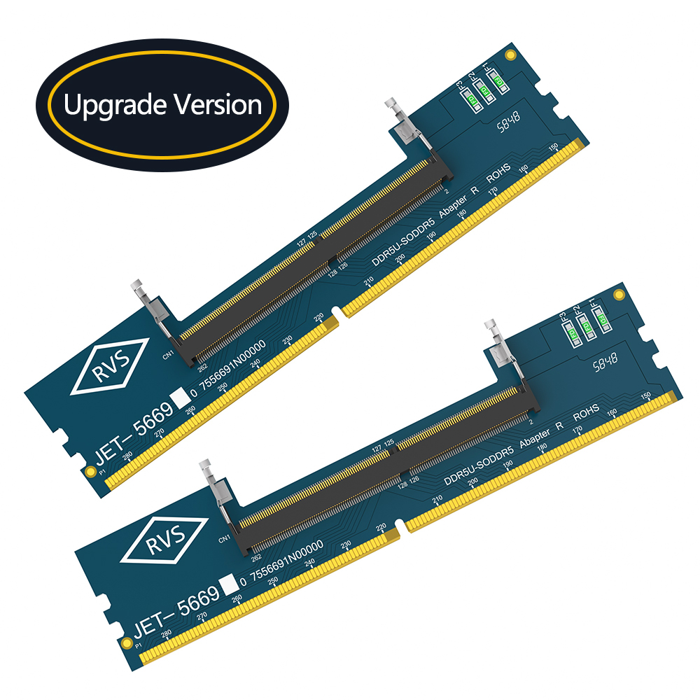 2PCS แล็ปท็อป DDR5 RAM ถึง SO DDR5 U-DIMM อะแดปเตอร์เดสก์ท็อปการ์ดทดสอบหน่วยความจำ SO DDR5 ถึง DDR5 U-DIMM ตัวแปลงการออกแบบ PCB 6 ชั้น