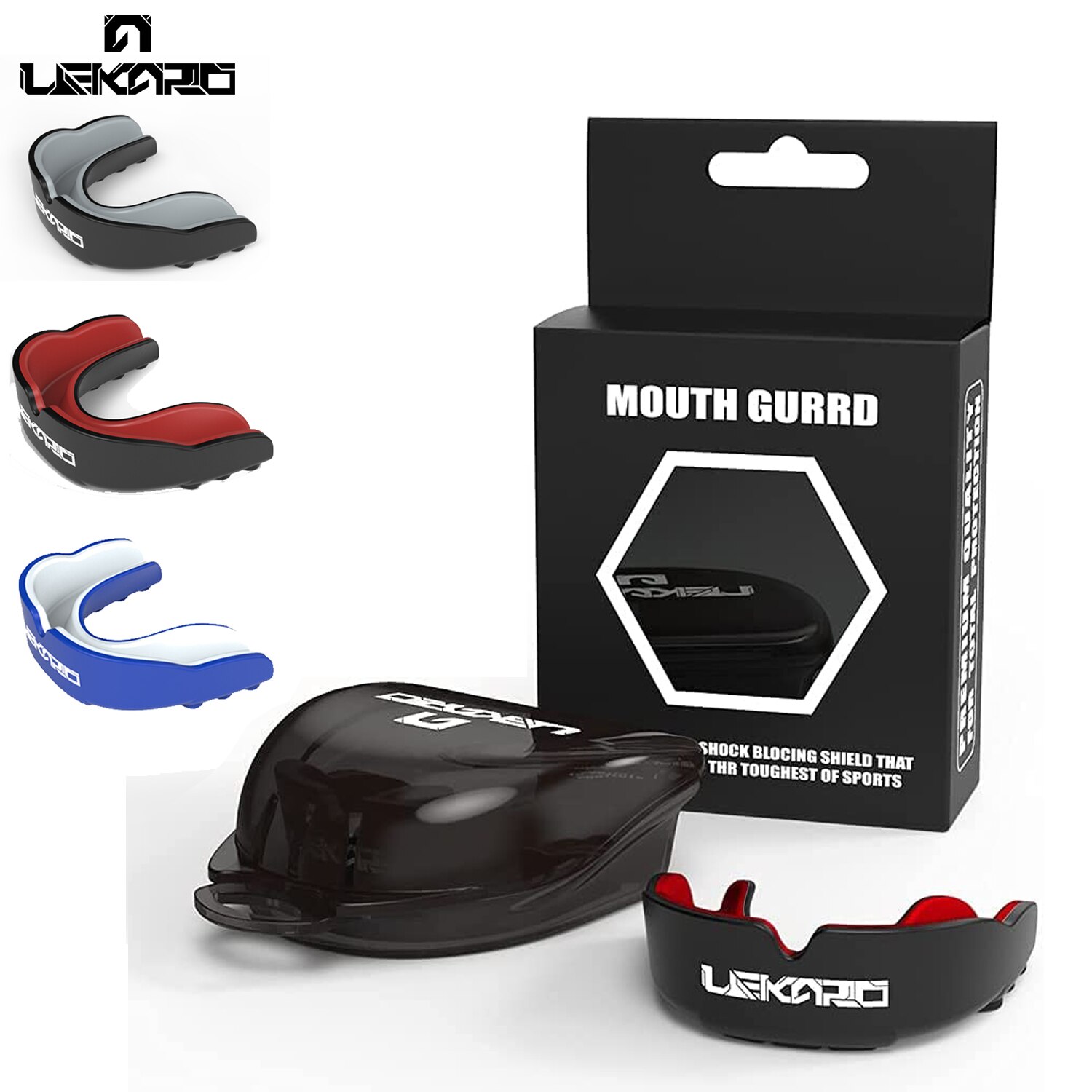 Protector bucal deportivo para adultos Muay Thai boxeo protección dental Mma lucha protector bucal niños Rugby entrenamiento de lucha tirantes