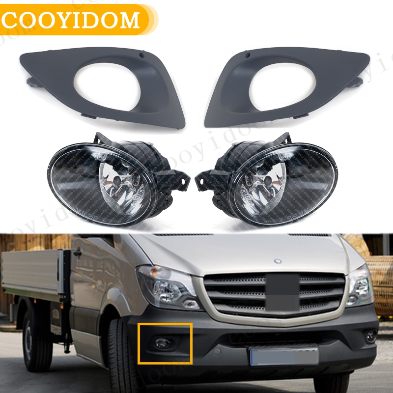 1Set Nuove fendinebbia anteriori con coperchio per Mercedes Benz Sprinter W906 9068203861 9068203961   auto-styling