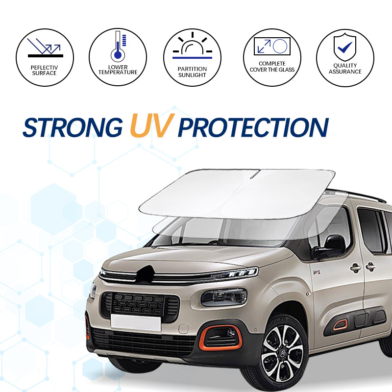 กระจกบังแดดสำหรับ Citroen berlingo 3ม่านบังแดดป้องกันกระบังแสงพับได้ป้องกันรังสียูวีทำให้รถของคุณเย็น