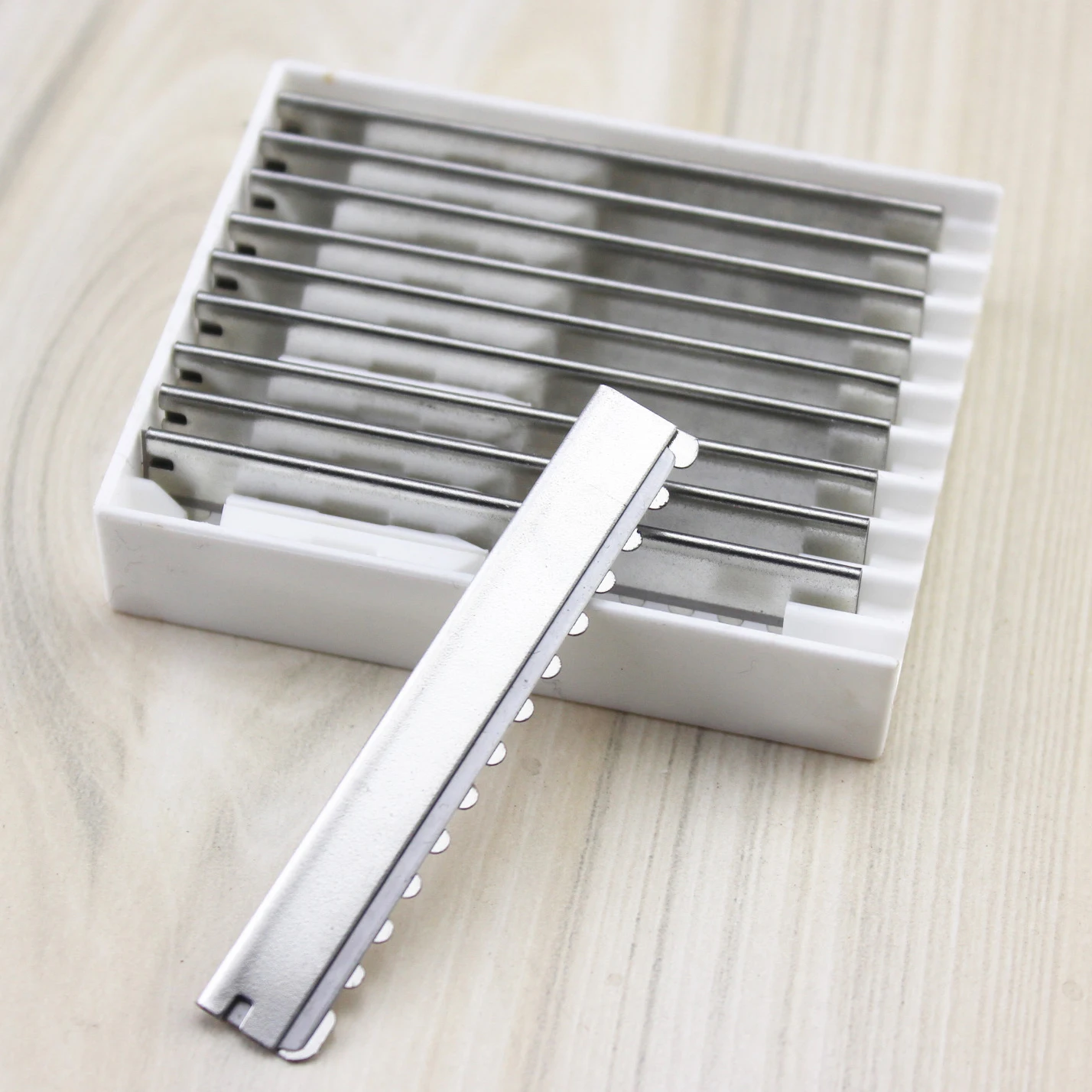 Hojas de afeitadora de acero inoxidable, hojas de corte de pelo de seguridad, tijeras de corte de pelo, hojas de afeitadora de salón, 10 / 20 piezas