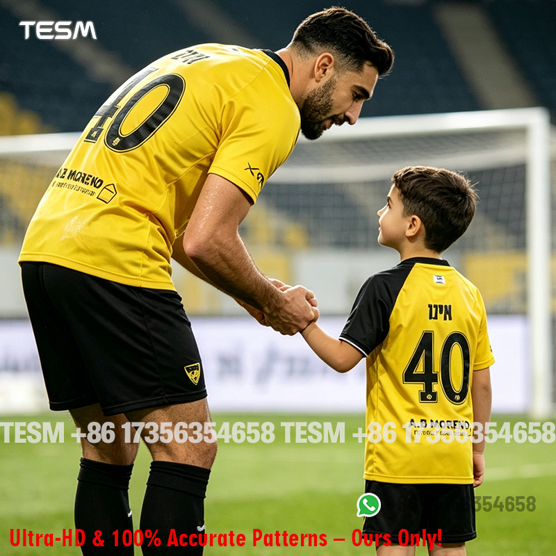 Maglietta Estiva da Calcio a Maniche Corte a Righe per Uomo e Bambino, Asciugatura Rapida, Uniforme Sportiva da Allenamento, T-shirt per Tifosi