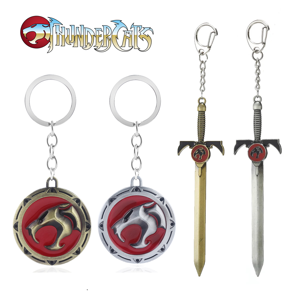 Cartoon Thundercats Schlüsselbund Frauen Männer Schmuck Schwert Waffe Modell Metall Anhänger Schlüsselring Für Fans Geschenke