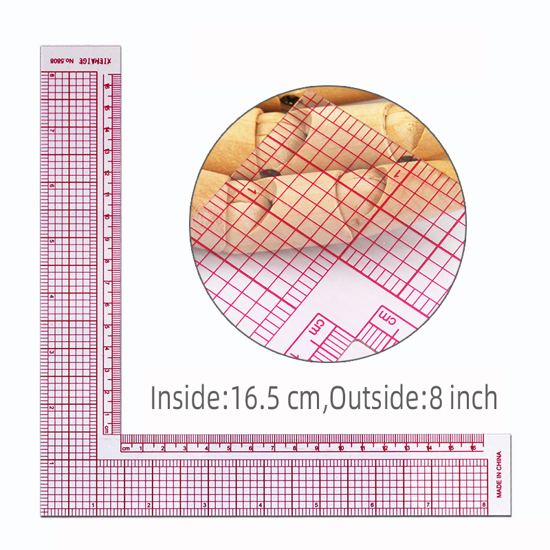 Règle de type L, fournitures de dessin, règle de quilting, accessoires de couture à angle droit, outils de patchwork, règle technologique de coupe de vêtements