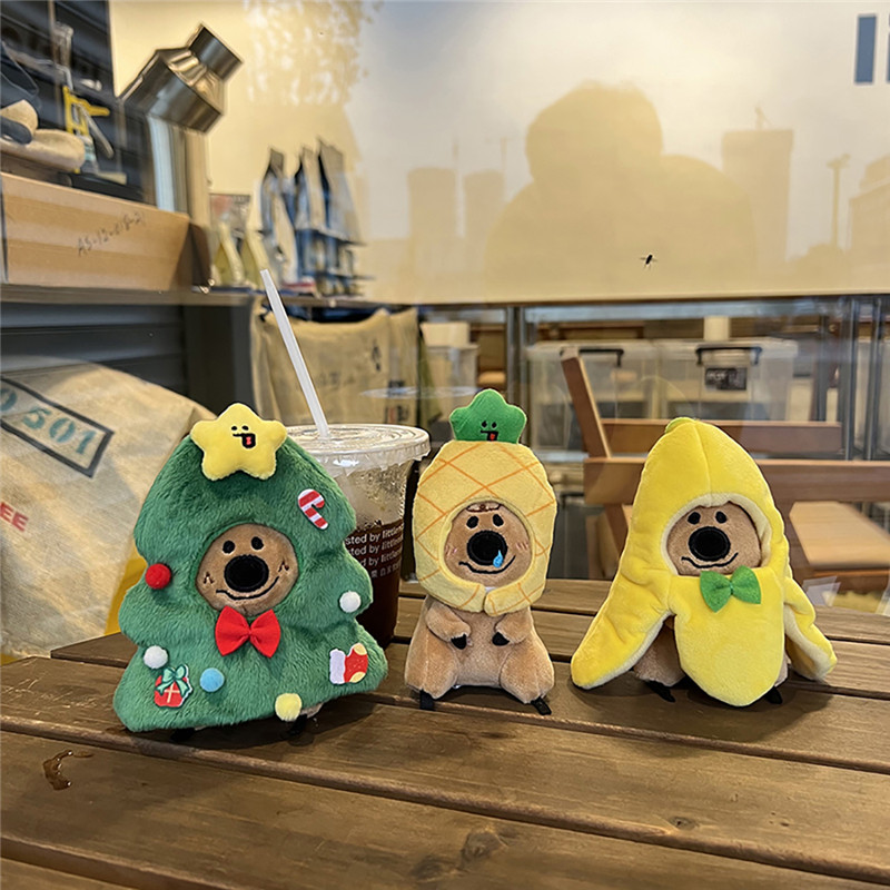 Muñeco con colgante de Navidad, tocado de oso, capa, muñeca Diy, juguete creativo, ropa para cultivar la capacidad práctica, sorpresa para niños
