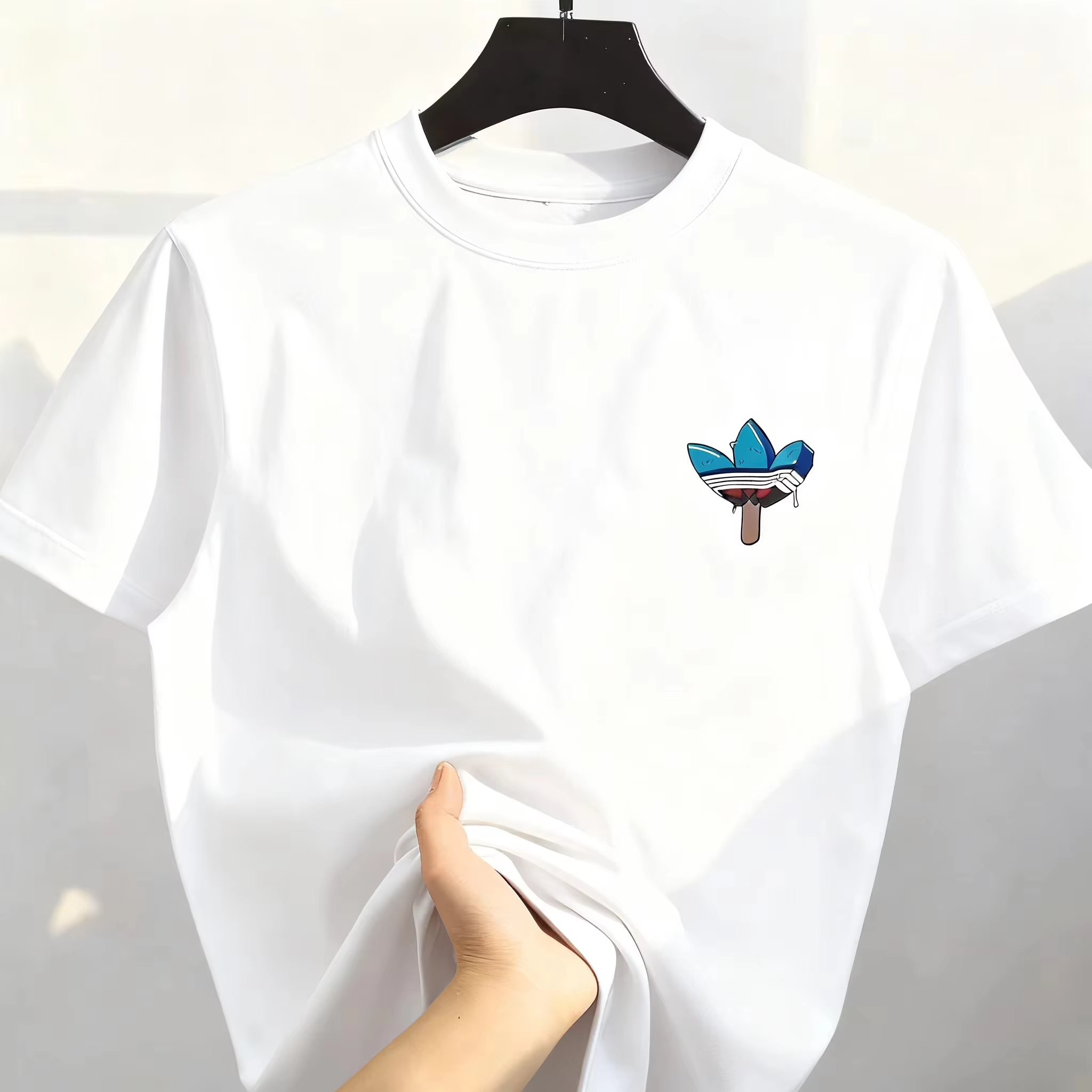 Camisetas de algodón puro con estampado de dibujos animados, estilo coreano, cómodas y holgadas, para hombre y mujer, las más vendidas del 2026