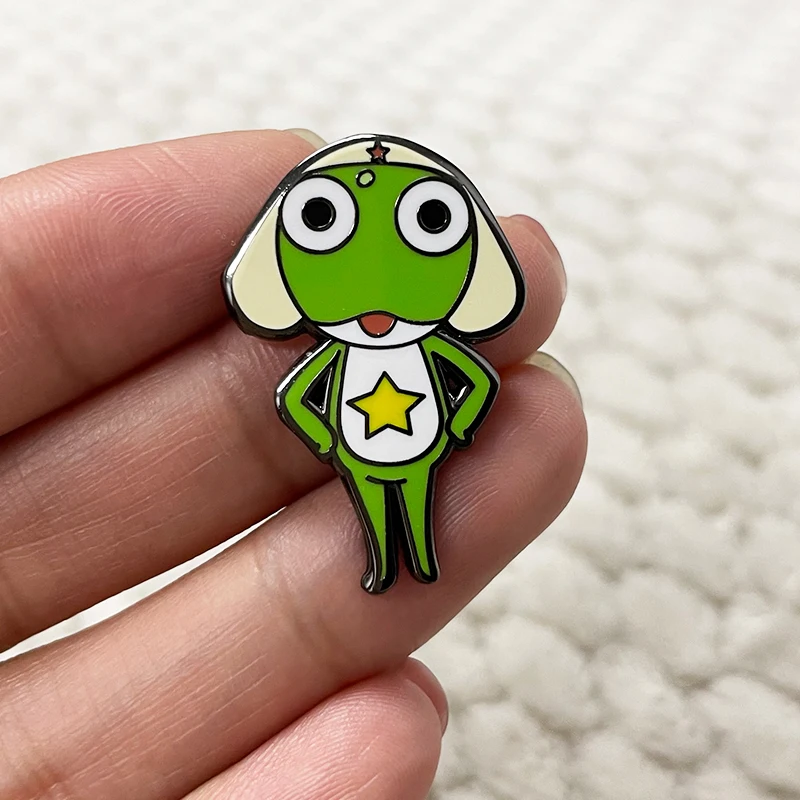 ป้ายการ์ตูนกบคนต่างด้าว Keroro Enamel เครื่องประดับตกแต่งกระเป๋าเป้สะพายหลังอะนิเมะ