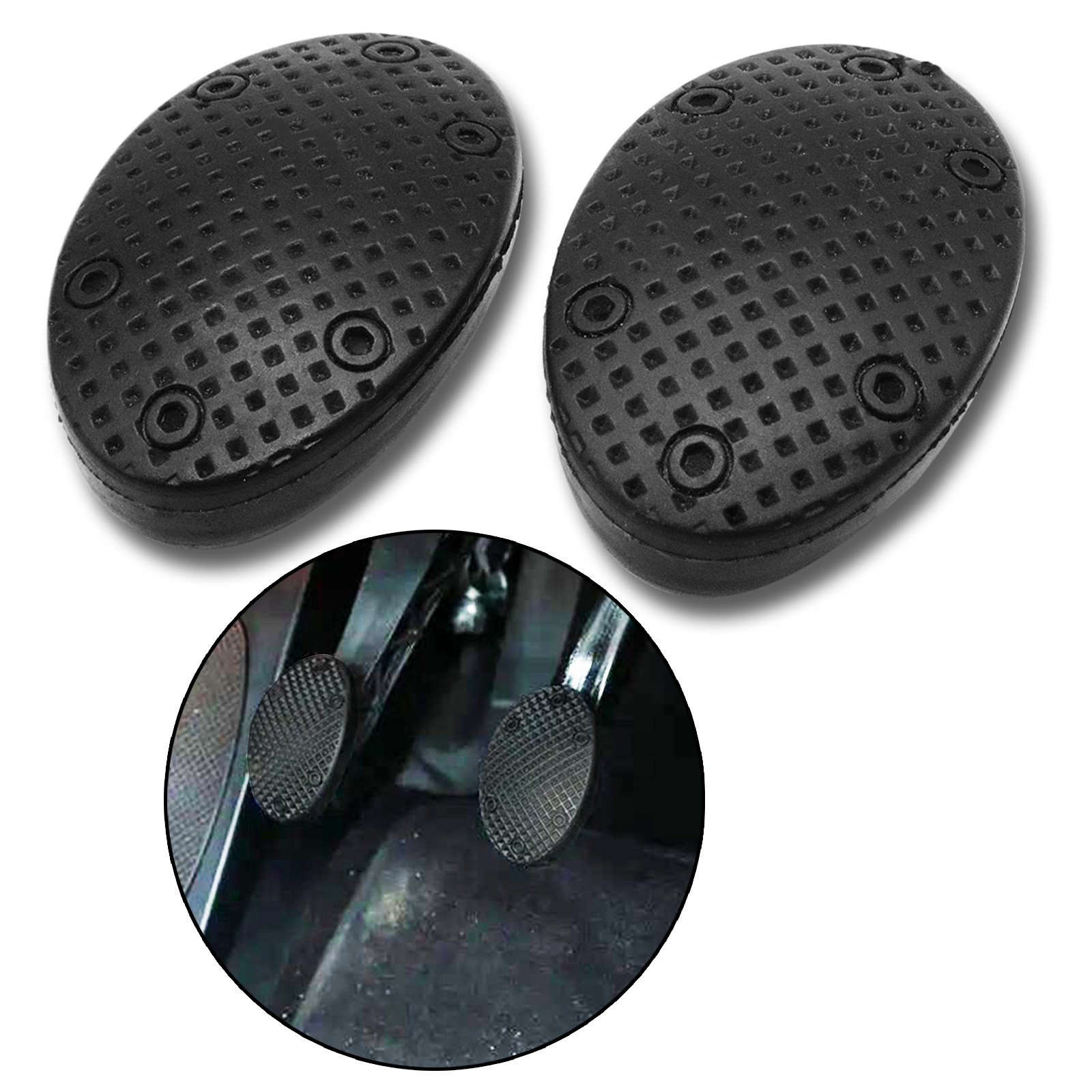 2x Rubber Pedaal Covers Pad Automatische Gear Voor MINI Cooper Countryman Accessoires F60 R60 Clubman F54 R55 Een R50 R53 R61 F55 F56