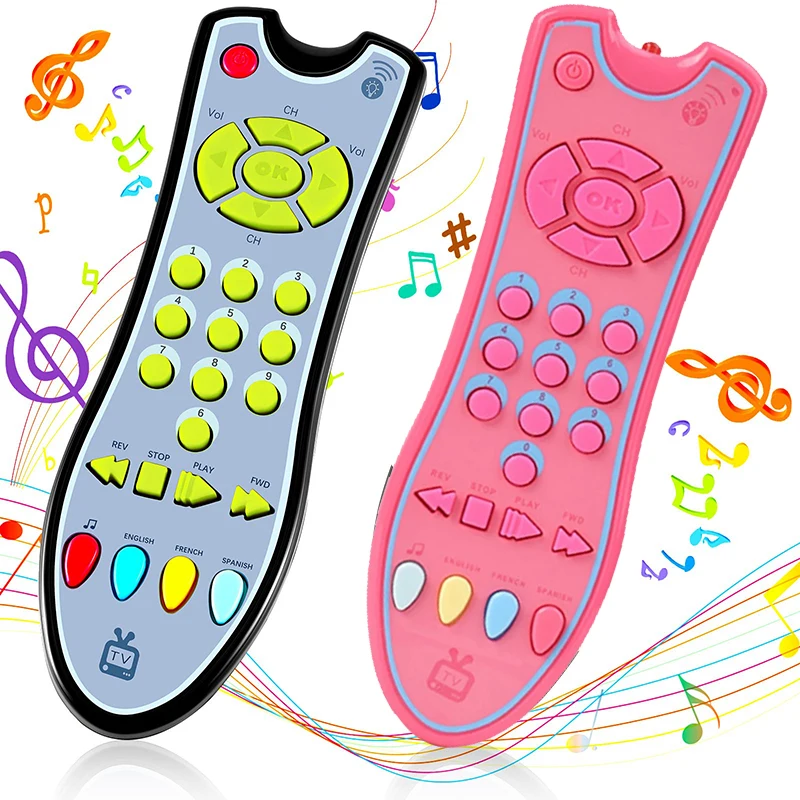 Brinquedo de controle remoto para o bebê, móvel com música, educacional, educacional, com números, Inglês máquina de aprendizagem, presente para recém-nascido