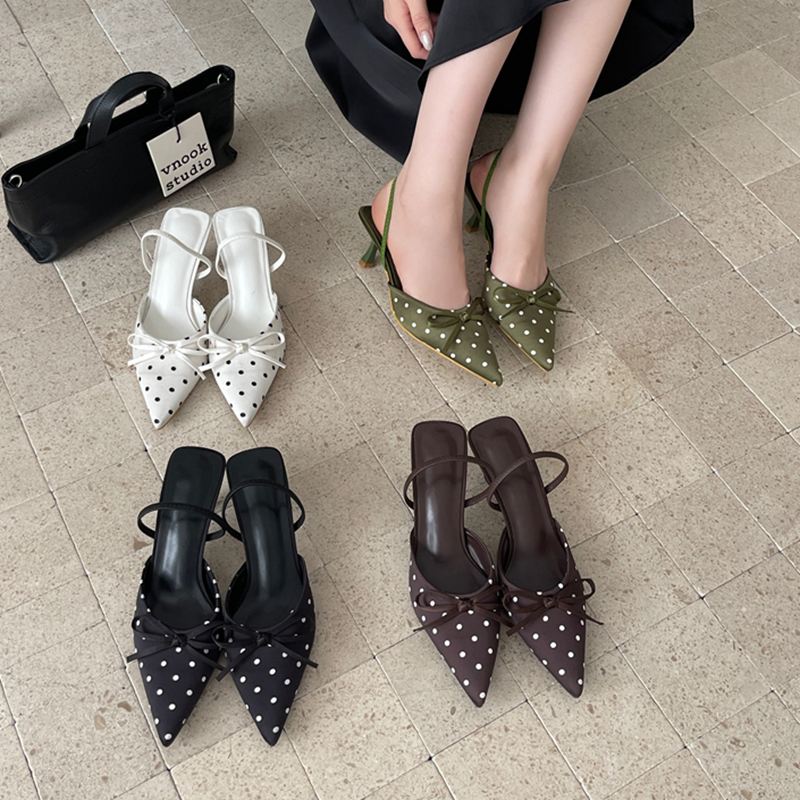 SUOJIALUN 2026 Nuove Scarpe Estive da Donna di Marca, Sandali Eleganti con Punta Affusolata e Tacco Basso, Modello Slingback