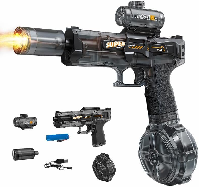 Automatic Electric Water Gun with 26FT Range, High Capacity for Pool Party and Outdoor Fun