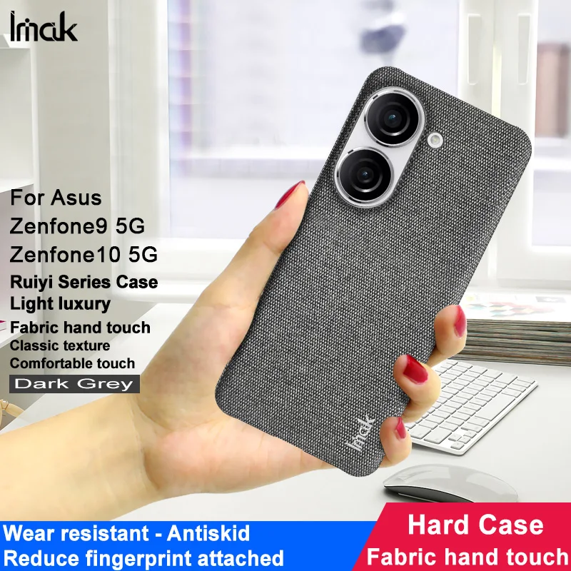 Zenfone10 Zenfone 9 11 Ultra 5G IMAK Задняя панель с тканевым узором для Asus Zenfone 10 Чехол Zenfone 9 Zenfone 11 Жесткий матовый чехол для телефона