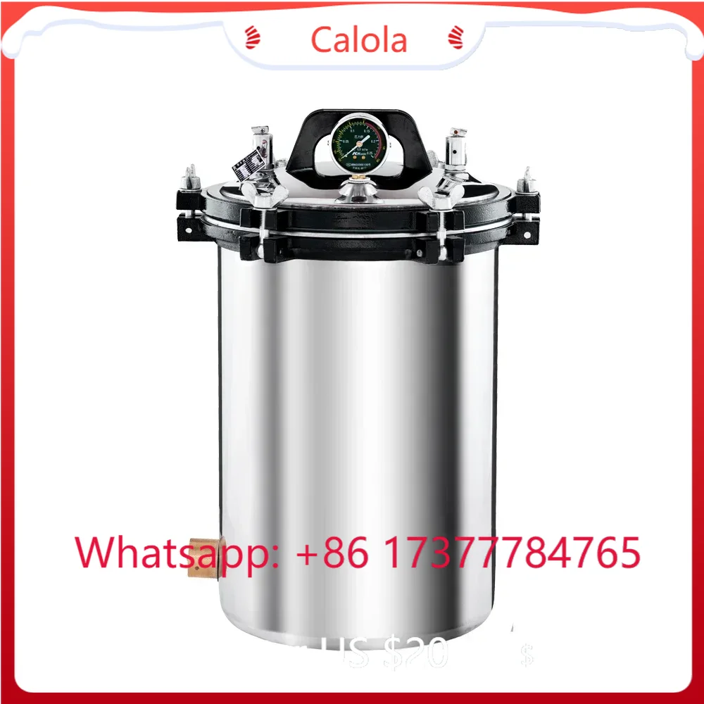 18 24 30 litros esterilizador portátil do vapor da autoclave 24l de aço inoxidável