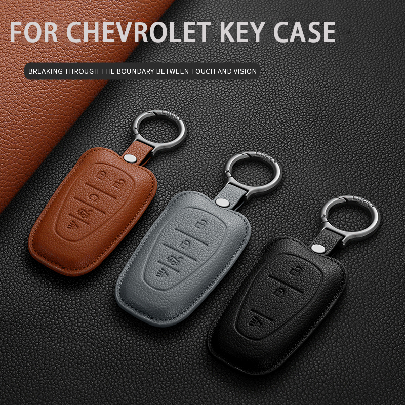 Lederen auto-afstandsbediening sleutelbehuizing voor Chevrolet Chevy Malibu Camaro Cruze Traverse Spark Sonic Volt Bolt Equinox auto-accessoires