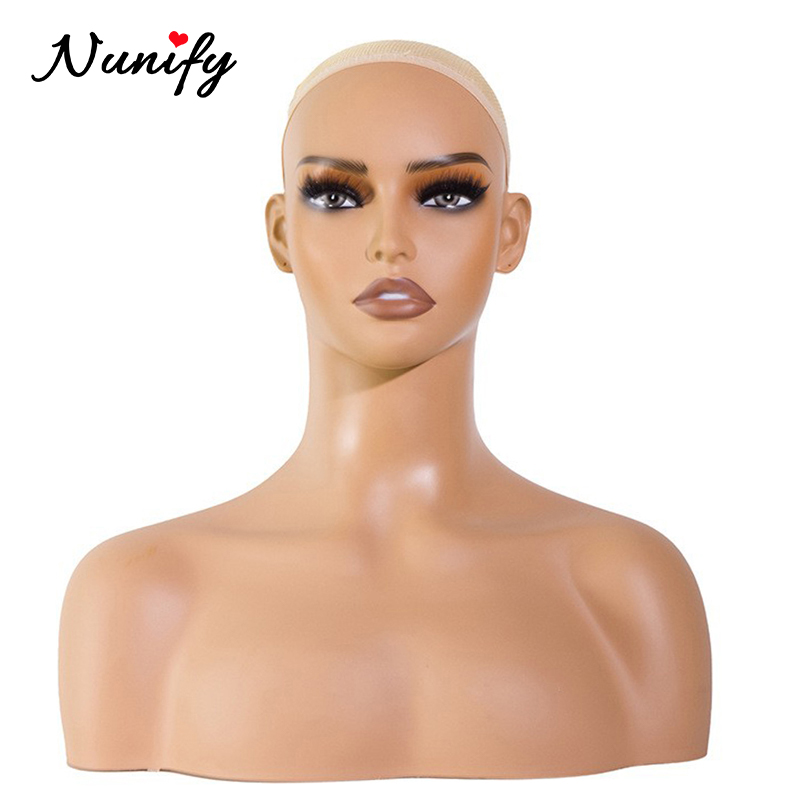 Pruik Mannequin Hoofd Met Make-up Hebben Tanden Voller Lippen Mannequin Hoofd Met Schouders Realistisch Vrouwelijk Pop Hoofd Voor Pruik Display