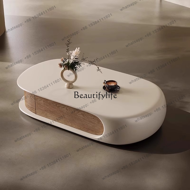 56Cream wind ronde salontafel