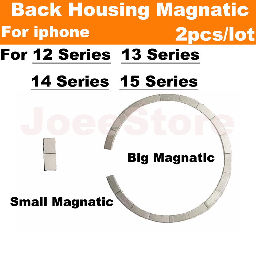 2 個 Magsafe 磁気金属リング iPhone 15 12 13 14 プロマックスミニプラスバックハウジングガラスワイヤレス充電マグネット修理